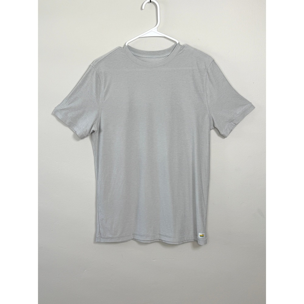 Vuori Performance Short Sleeve Tee Men M Gray Strato Tech Workout Activewear